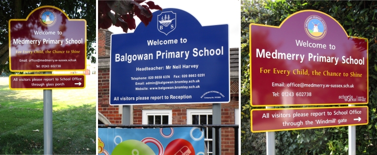 Medmerry Primary School and Balgowan Primary School Signs